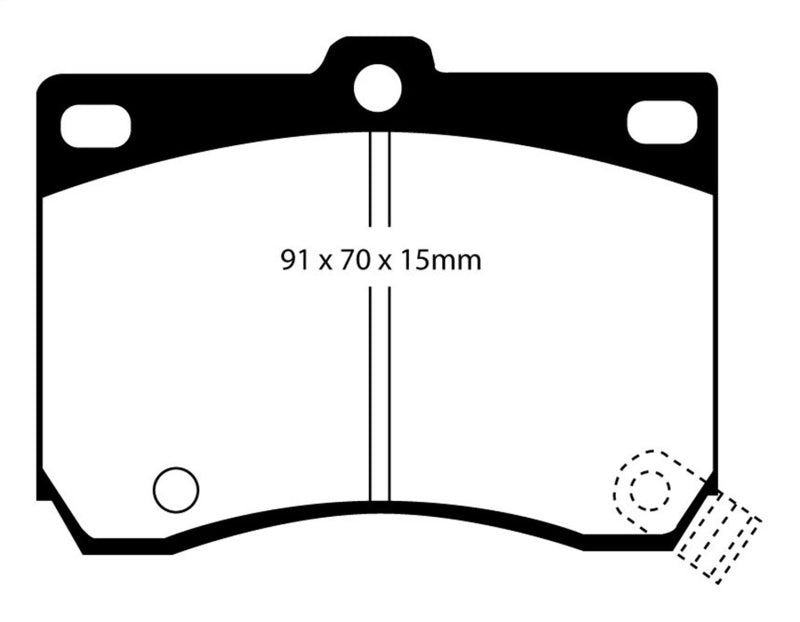 EBC 91-96 Ford Escort 1.8 Yellowstuff Front Brake Pads - eliteracefab.com