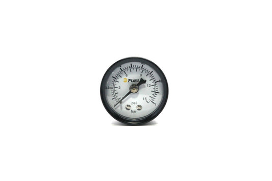 FUELAB Fuel Pressure Gauge 0-15 PSI Dual Scale - 71512