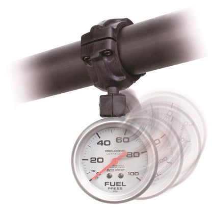 AutoMeter Gauge Mount Roll Pod For 1.5in. Roll Cage Fits 2-5/8in. Gauge Black 48001