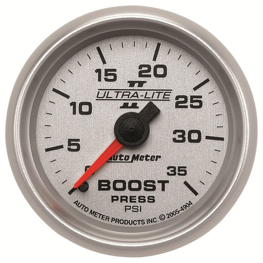 Autometer UL II Boost Gauge 2-1/16in Mechanical Pressure Ultra-Lite Gauge 35PSI 4904