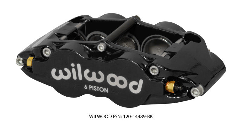 Wilwood Caliper Forged Narrow Superlite R/H FNSL6R-DS Dust Seal 1.62/1.12/1.12,1.25 Rotor - Black Wilwood
