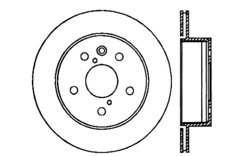 StopTech Power Slot 06-11 Lexus GS Series / 06-12 IS350 Rear Left Drilled & Slotted Rotor - eliteracefab.com