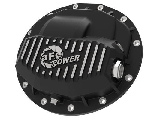 aFe POWER Pro Series Front Differential Cover Black w/ Machined Fins - 46-70402