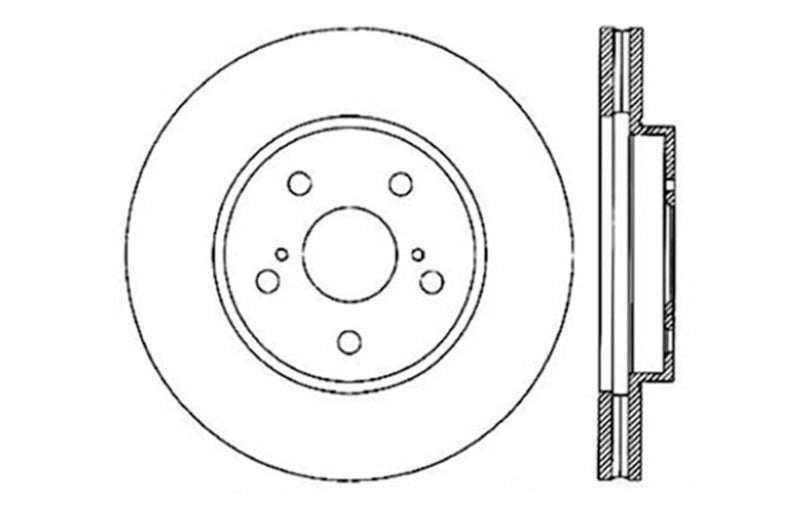 StopTech 02 Lexus ES 250/300/330/350 / 05-07 Toyota Avalon Slotted & Drilled Left Front Rotor - eliteracefab.com