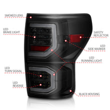 Load image into Gallery viewer, ANZO 2007-2013 Toyota Tundra LED Taillights Plank Style Black w/Smoke Lens - eliteracefab.com