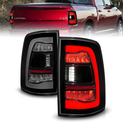 ANZO DODGE RAM 1500 09-18 / 2500/3500 10-18 LED TAIL LIGHTS BLACK SMOKE LENS W/ SEQUENTIAL SIGNAL (FOR ALL MODELS) - 311470