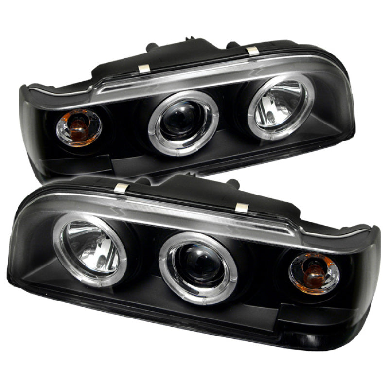 Spyder Volvo 850 93-97 Projector Headlights LED Halo Black High H1 Low H1 PRO-YD-VO85092-HL-BK - eliteracefab.com