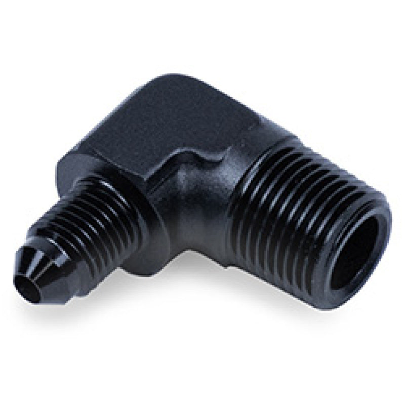 Snow Performance 3/8in NPT to 4AN Elbow Water Fitting (Black) - eliteracefab.com