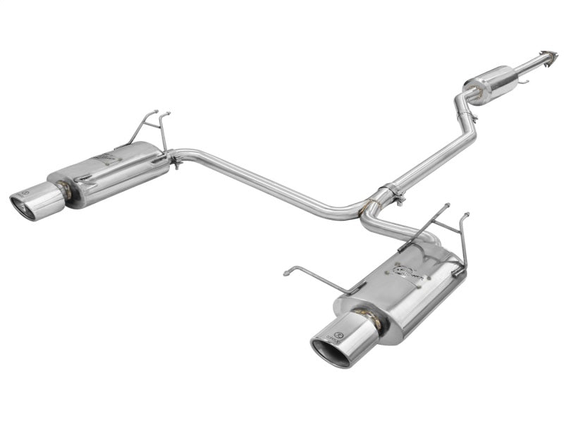 aFe Takeda Exhaust 2.25in to 2in Dia 304SS Cat-Back w/Polished Tips 08-12 Honda Accord Coupe V6 3.5L - eliteracefab.com