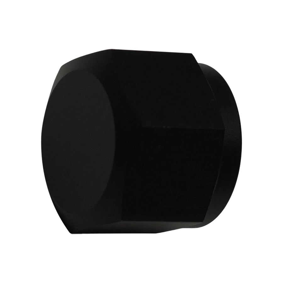 DeatschWerks 10AN Female Flare Cap - Anodized Matte Black - eliteracefab.com