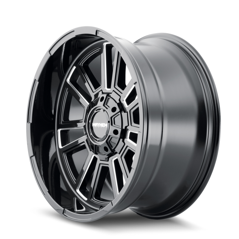 Mayhem 8115 Apollo 20x10 / 5x127 BP / -19mm Offset / 87.1mm Hub Black w/ Milled Spokes Wheel Mayhem