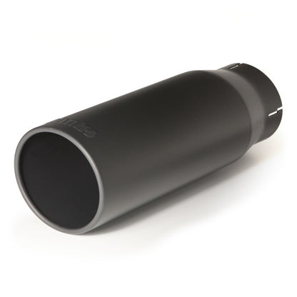 Banks Power Tailpipe Tip Kit - SS Round Straight Cut - Black - 3.5in Tube - 4.38in X 12in Banks Power