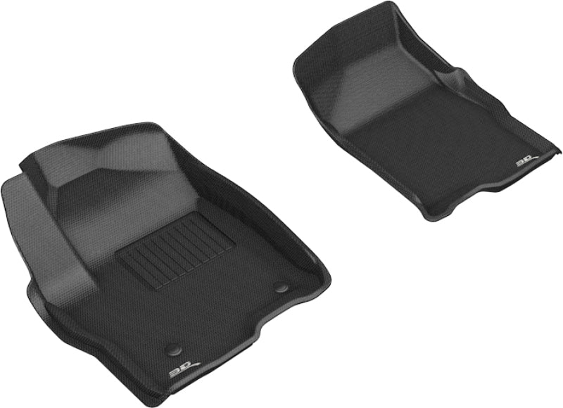 3D MAXpider 2019-2020 GMC/Chevrolet Sierra 1500/Silverado 1500 Kagu 1st Row Floormat - Black - eliteracefab.com