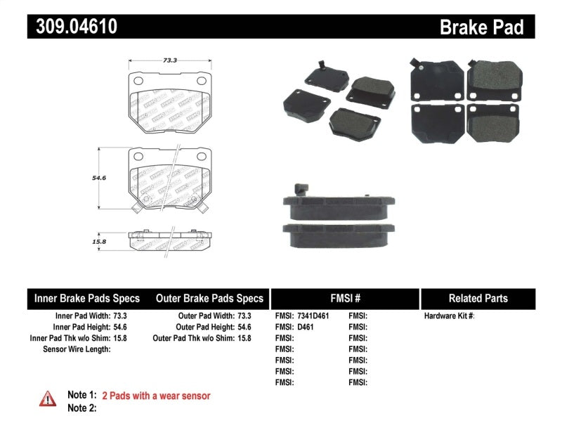 StopTech Performance 06-07 WRX Rear Brake Pads - eliteracefab.com