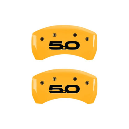 MGP Rear set 2 Caliper Covers Engraved Rear 2015/50 Yellow finish black ch MGP