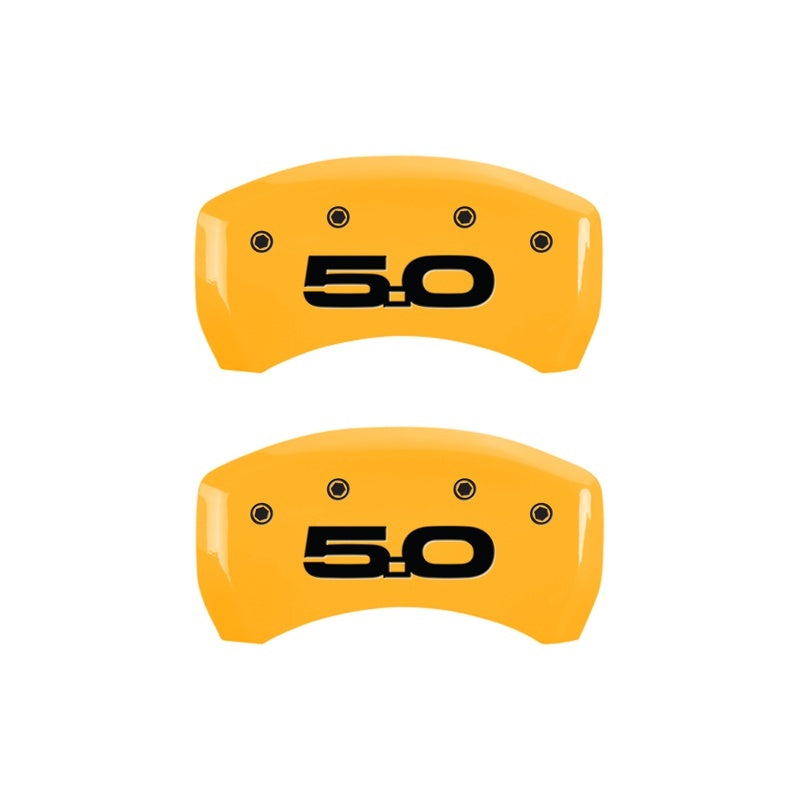 MGP Rear set 2 Caliper Covers Engraved Rear 2015/50 Yellow finish black ch MGP