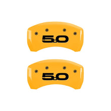 Load image into Gallery viewer, MGP Rear set 2 Caliper Covers Engraved Rear 2015/50 Yellow finish black ch MGP