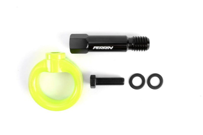 Perrin 2020 Toyota Supra Tow Hook Kit (Front) - Neon Yellow - eliteracefab.com