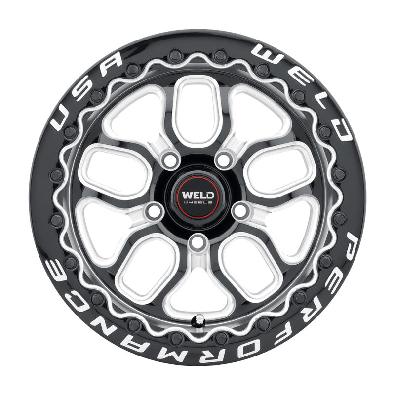 Weld Racing 15x10 Laguna Bead Lock 5x120 ET46 BS7.25 Gloss BLK MIL DIA 78.1 S907B0022P46