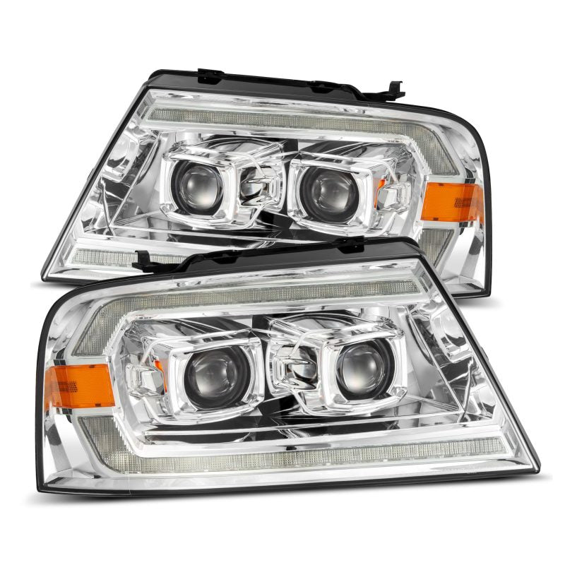 AlphaRex 880135 04-08 Ford F150 PRO-Series Projector Headlights Black w/ Sequential Signal and DRL