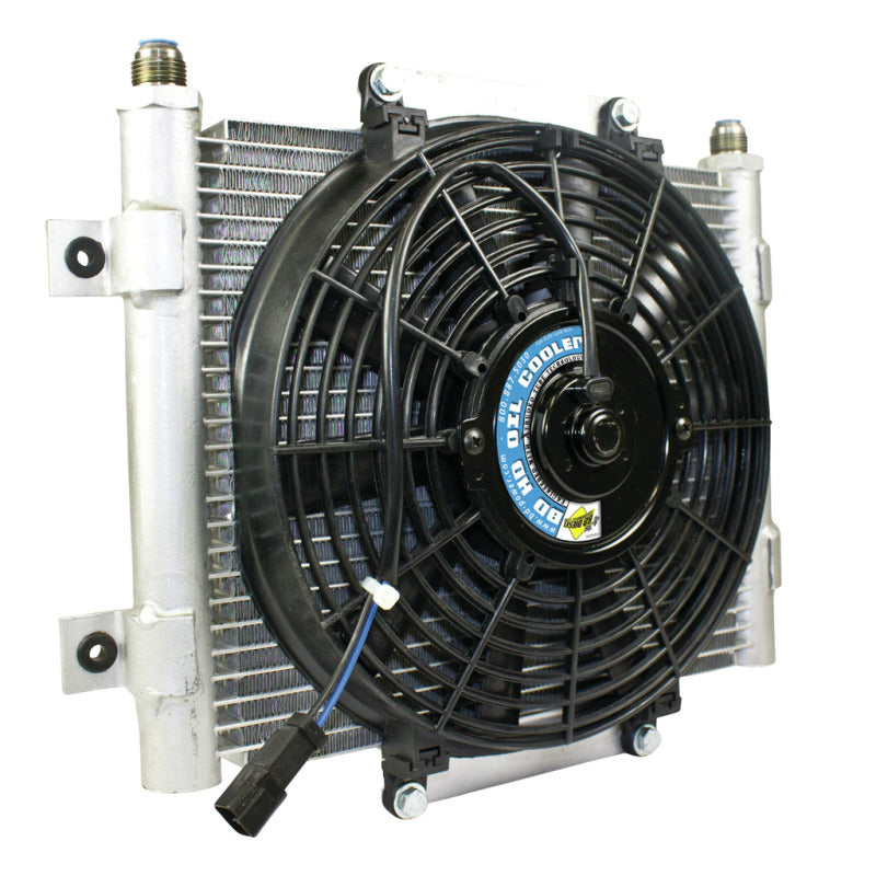 BD Diesel Xtrude Trans Cooler w/Fan 5.5in - eliteracefab.com