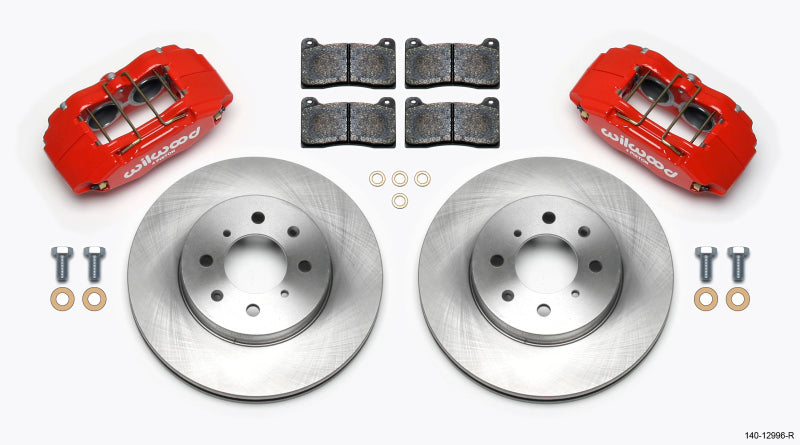 Wilwood DPHA Front Caliper & Rotor Kit Red Honda / Acura w/ 262mm OE Rotor - eliteracefab.com