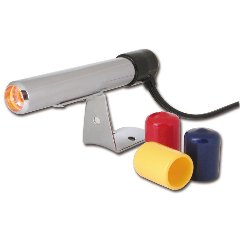 Autometer Shift Light - Amber LED - Pedestal - Chrome Quick-Lite Shift-Lite 5329