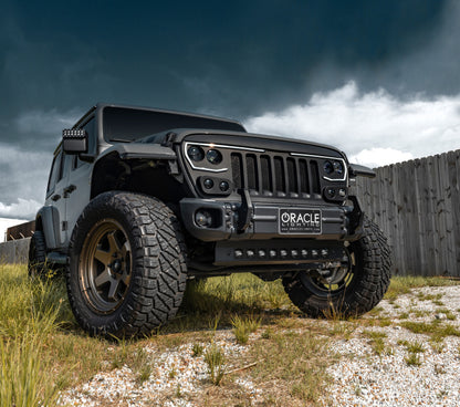 ORACLE Lighting 2019+ Jeep Wrangler JL / Gladiator JT Skid Plate w/ Integrated LED Emitters - Clear - eliteracefab.com