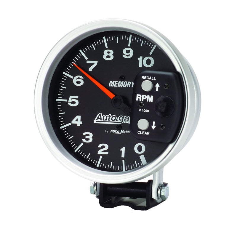 Autometer 5 inch 10,000 RPM w/ Peak Memory Pedestal Tachometer Auto Gage - Black 233902