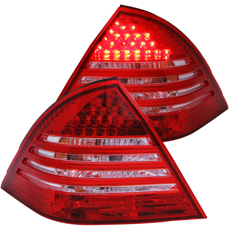 ANZO USA Mercedes Benz C Class W203 Taillights Red/Smoke; 2001-2004 - eliteracefab.com