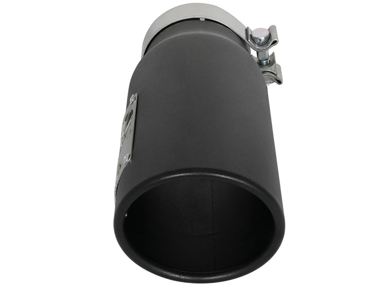 aFe MACH Force-Xp 409 Stainless Steel Exhaust Tip 3.5 In x 4.5in Out x 12in L Clamp-On - eliteracefab.com