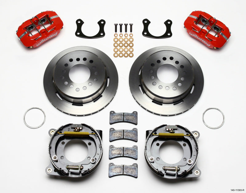Wilwood Dynapro Low-Profile 11.00in P-Brake Kit - Red Small Ford 2.66in Offset Wilwood