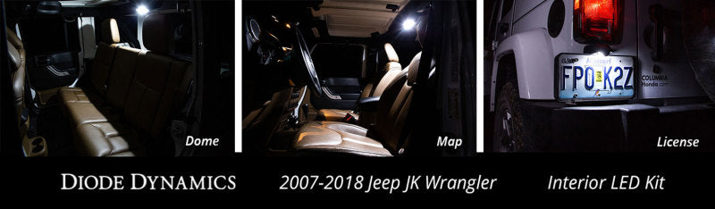 Diode Dynamics Wrangler JK 4dr Interior Kit Stage 2 - Blue Diode Dynamics