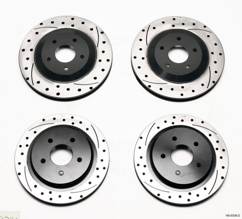 Wilwood Rotor Kit Front/Rear-Drilled 97-04 Corvette C5 All/ 05-13 C6 Base - eliteracefab.com