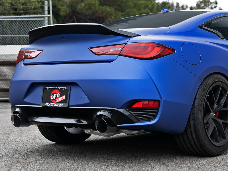 aFe POWER Takeda 2.5in 304 SS Axle-Back Exhaust w/ Black Tips 17-19 Infiniti Q60 V6-3.0L (tt) - eliteracefab.com