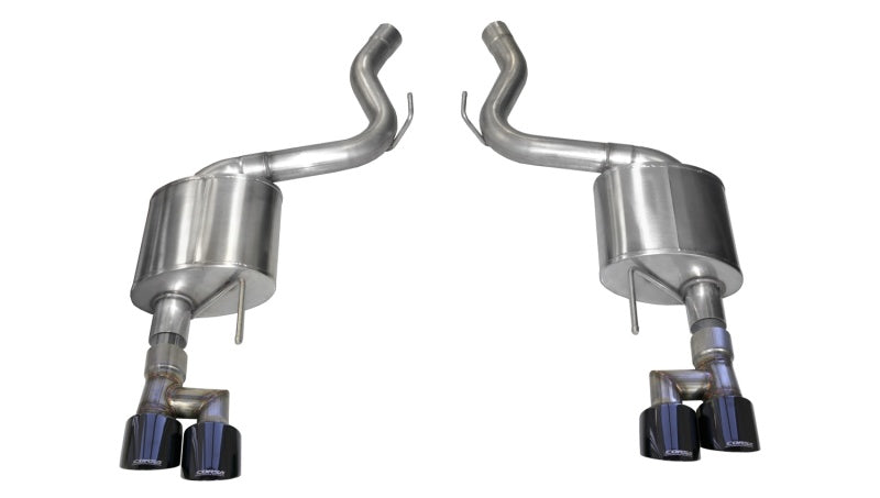 Corsa 18-19 Ford Mustang 5.0L 3in Touring Axle-Back Dual Rear Exit w/ 4in Black PVD Pro-Series Tips CORSA Performance