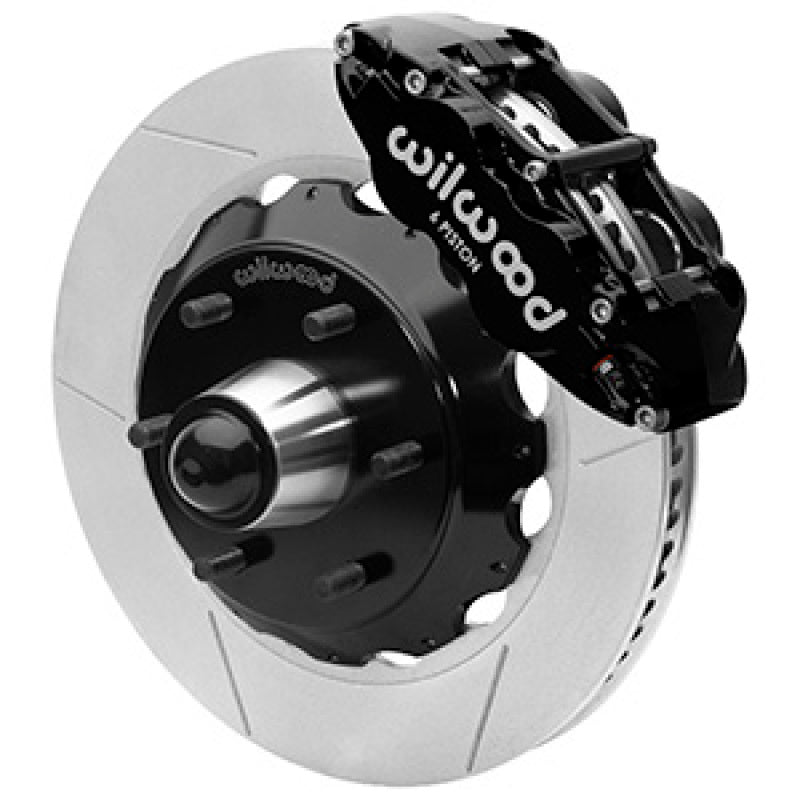 Wilwood 63-87 C10 CPP Spindle FNSL6R Front BBK 14in Slotted 6x5.5 BC - Black Wilwood