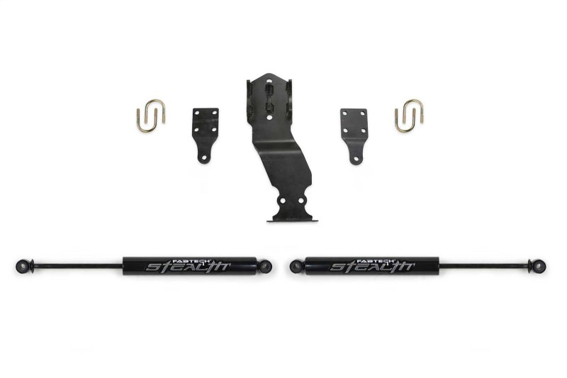 Fabtech 17-20 Ford Superduty 4WD Stealth Dual Steering Stabilizer Kit - eliteracefab.com