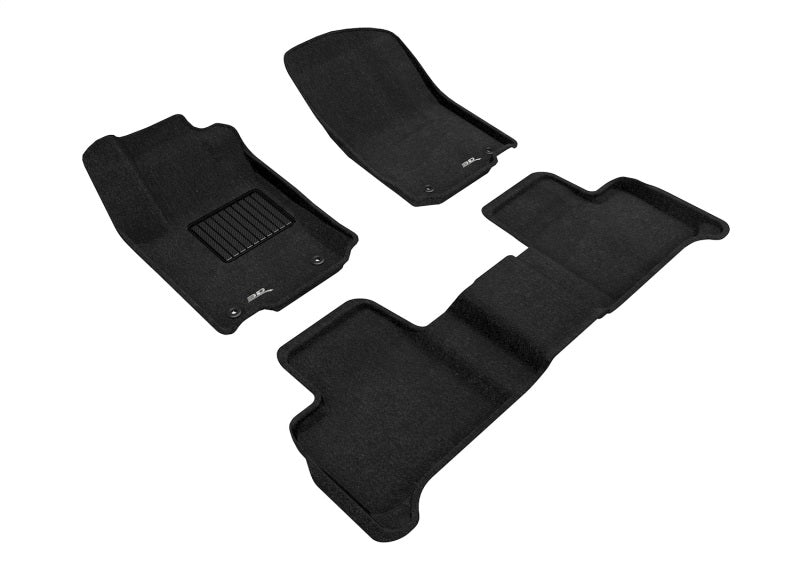 3D Maxpider L1MB05304709 16-19 Mercedes GLE-Class Suv/Coupe Amg GLE63 SUV Elegant 1st 2nd Row - Set (Black)