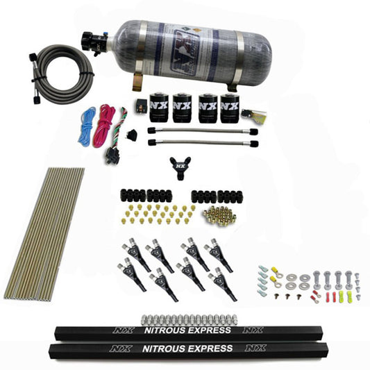Nitrous Express Pro-Shk/Gas (200, 300, 400, 500, 600 HP) W/ Rails And Composite Bottle - 91006-12