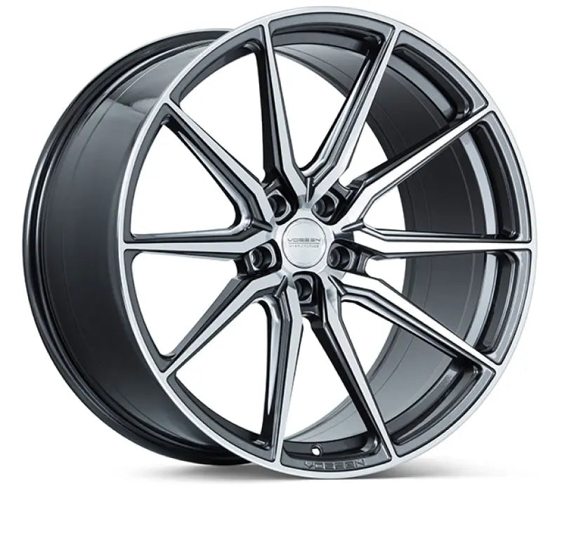 Vossen HF-3 22x9 / 5x120 / ET30 / Flat Face / 72.56 - Gloss Graphite Polished Wheel Vossen
