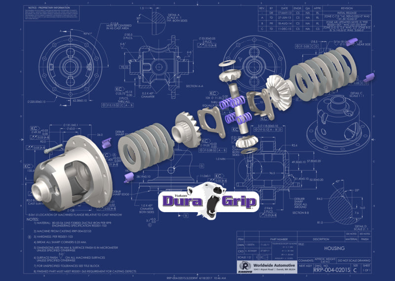 Yukon Gear Dura Grip Positraction for 2014+ GM 9.5in & 9.76in w/ 3.42 & Up Gear Ratios - eliteracefab.com