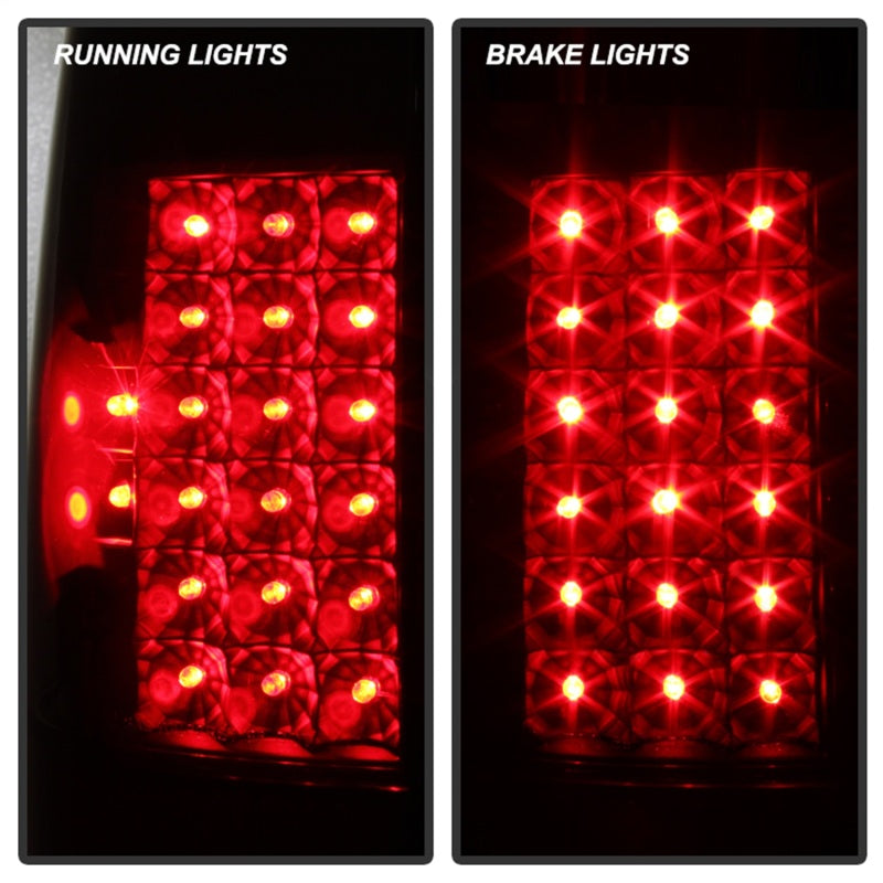 Xtune Ford F250/350/450/550 Super Duty 99-07 LED Tail Lights Black Smoke ALT-JH-FF15097-LED-BKSM - eliteracefab.com