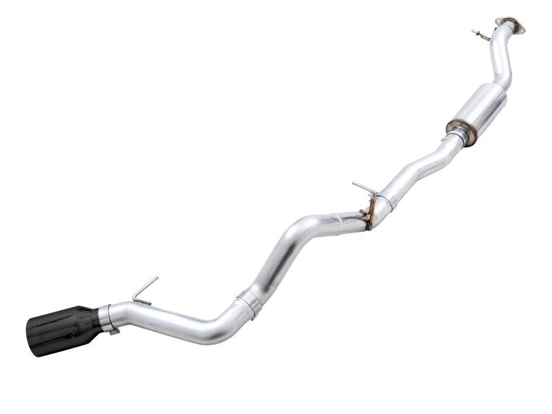 AWE Tuning 2021+ Ford Bronco 0FG Single Rear Exit Exhaust w/Diamond Black Tip & Bash Guard - eliteracefab.com