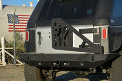 DV8 Offroad 07-18 Jeep Wrangler JK Full Length Rear Bumper w/ Lights - eliteracefab.com