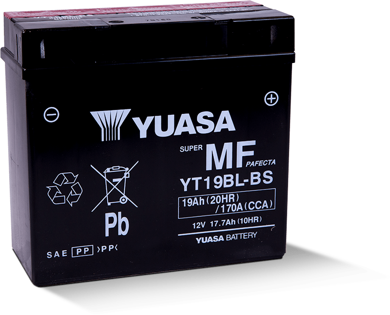 Yuasa YT19BL-BS Maintenance Free AGM 12 Volt Battery (Bottle Supplied) Yuasa Battery