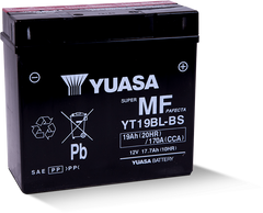 Yuasa YT19BL-BS Maintenance Free AGM 12 Volt Battery (Bottle Supplied)