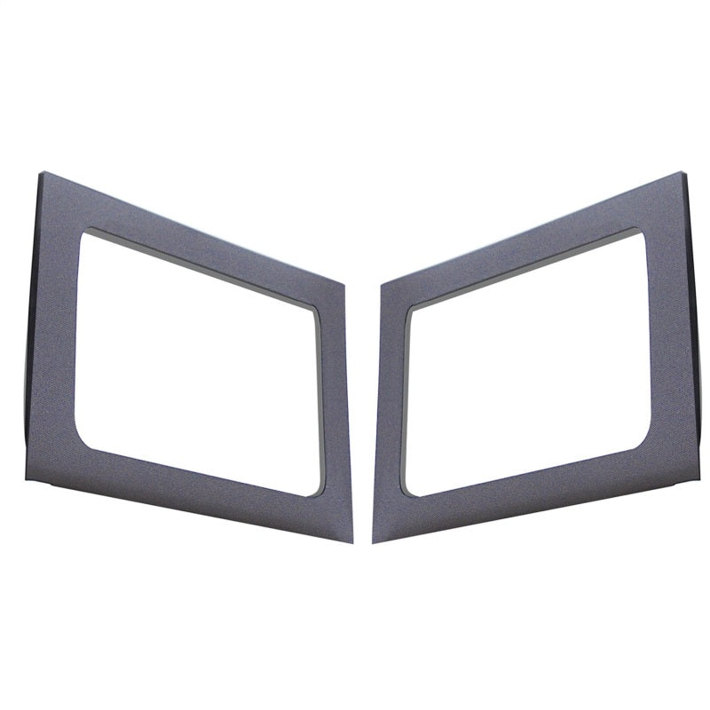 DEI 11-18 Jeep Wrangler JK 4-Door Boom Mat Rear Side Window Trim - 2 Piece - Gray DEI