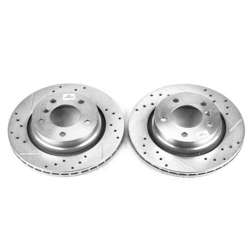 Power Stop 2000 BMW 323i Rear Evolution Drilled & Slotted Rotors - Pair PowerStop