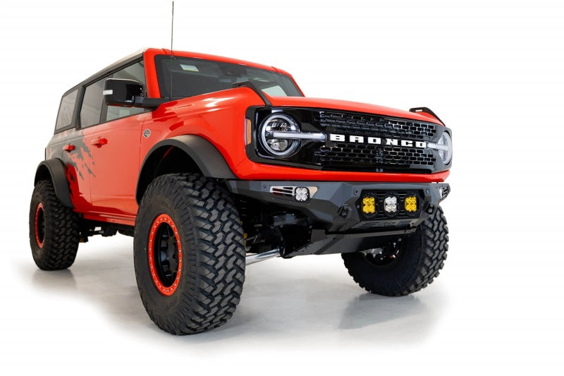 Addictive Desert Designs 21-22 Ford Bronco Bomber Front Bumper (w/ 3 Baja Designs LP4 Mounts) - eliteracefab.com